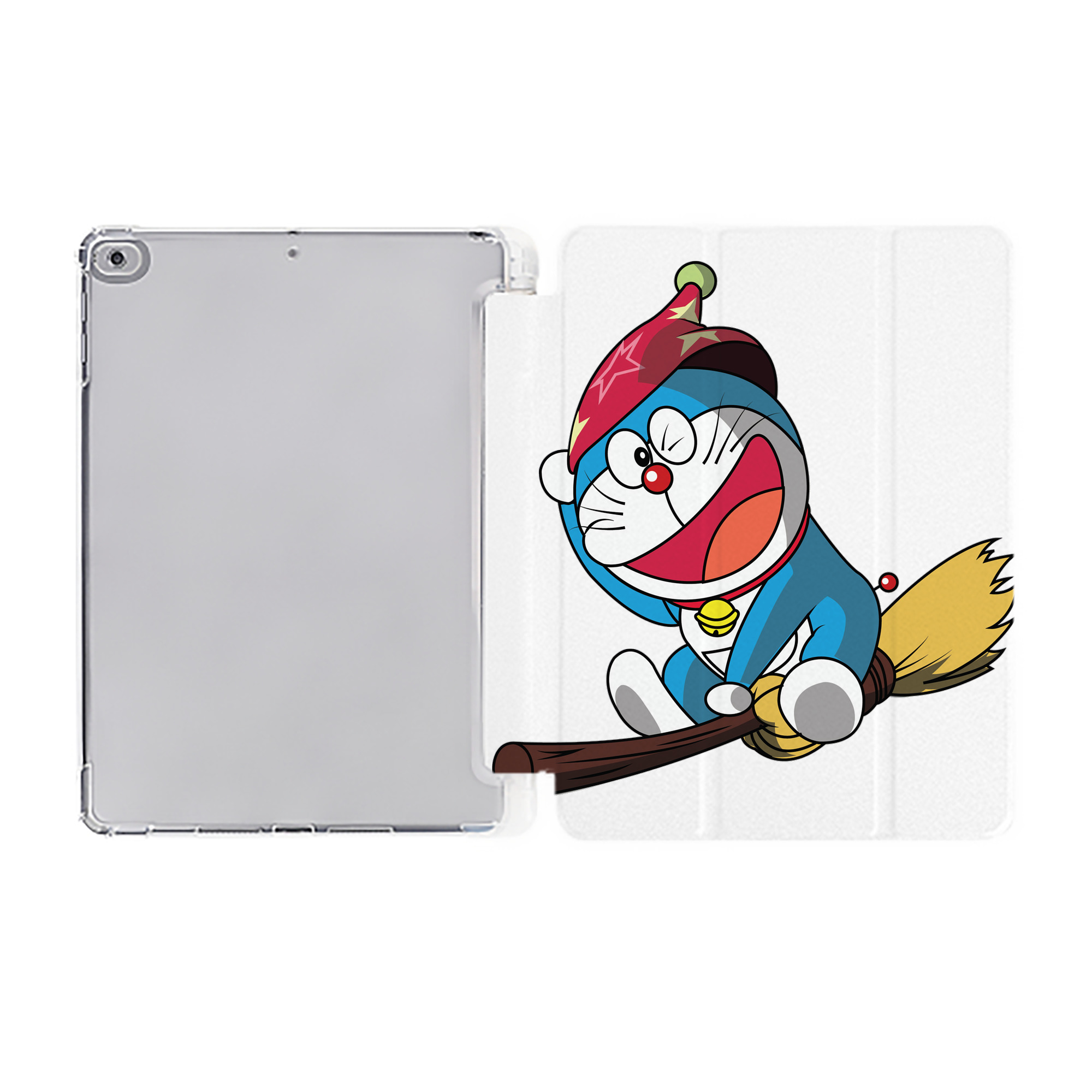 （画像用） ドラえもん Doraemon IPad ケース ペン収納付き 三つ折りスタンド PUレザー×シリコン 対応機種9.5/10.5/10.9インチ